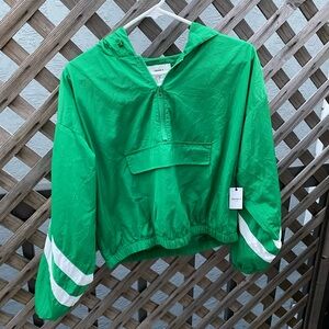 Forever 21 | Green Windbreaker Quarter Zip